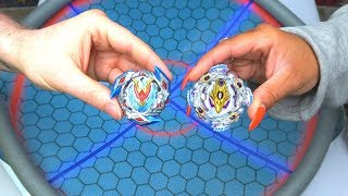 BLOODY LONGINUS vs WINNING VALKYRIE | REAL LIFE ANIME STADIUM ! Beyblade Burst Super Z Chouzetsu