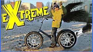 ВЛОГ: НА ВЕЛОСИПЕДЕ ЗИМОЙ + ТРЮКИ  + ВЗЛЕТ УФА #ЧЕЛЛЕНДЖ