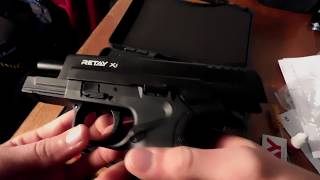 Стартовый пистолет Retay X1 Black (копия Springfield XD)Распаковка!
