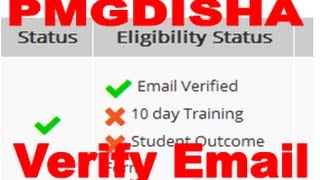 how to verify email pmgdisha students