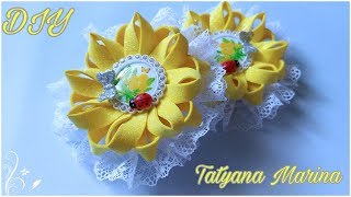 Бантики звездочки без шаблона из фоамирана/Канзаши МК/DIY