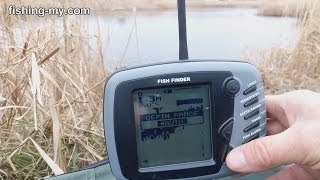 Беспроводной эхолот FISH FINDER FD39 тест на воде