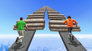 HARDEST EVER FALLING PIPES OBSTACLE! - GTA 5 Funny Moments