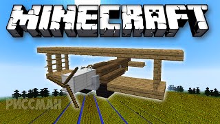 КАК СДЕЛАТЬ САМОЛЕТ БИПЛАН В МАЙНКРАФТ БЕЗ МОДОВ (кукурузник minecraft)