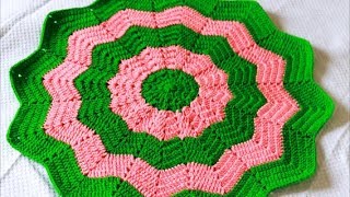 Star Blanket Part 1 of 2 -Baby Blanket-Classic Round Ripple Crochet Baby Blanket