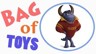 Bag of Toys, Monsters University,Mike Wazowski,Sulley, Randy Boggs,Scott "Squishy" Squibbles, Art