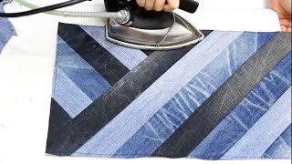 up cycling - 42/up cycle/청바지 배색 어깨 가방 만들기/Making jeans Colored Shoulder Bag/Make a bag