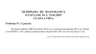 Olimpiada locala 2019, clasa a 8-a - Problema 4