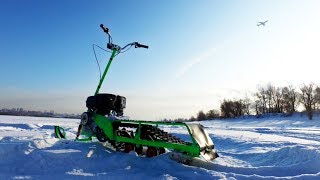 Самодельный снегоход. Mini bike snow