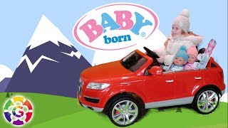 Gabi a Baby Born panenky Na horách ❄️ Dolls On Winter Vacation | Кукла Беби Бон