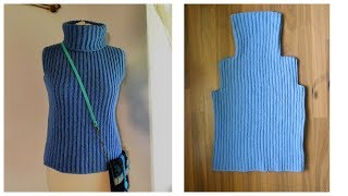 DIY//ПРОСТОЙ ЖИЛЕТ ДЛЯ НАЧИНАЮЩИХ//