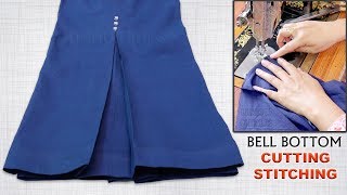 Bell Bottom Trouser Cutting And Stitching || Bell Bottom Pants
