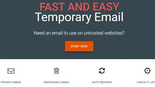 how to use disposable/temporary email