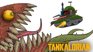 ТАНКАЛОРЕЦ и МОНСТР Пустоши | DESERT MONSTER vs TANKALORIAN | мультики про танки . AMEGA TOONS