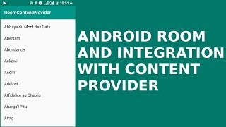 ANDROID ROOM LIBRARY WITH CONTENT PROVIDER