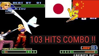 KoF 98 Combo Hack ➤ Kozato vs Kun ➤ yzkof, kof hack, kof combos, kof98 plus, japan vs china