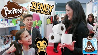 UNBOXING TOILET PAPER!!! Poopeez & Bendy and the Ink Machine Toys! Basic Fun TOY FAIR WEEK!!