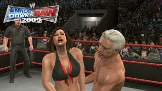 Smackdown vs Raw 2009 | Ric Flair Low Blow To Victoria (Reupload)