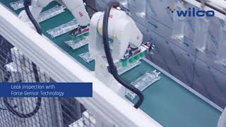 WILCO AG - Being sure. 100% automated inline CCI testing of IV bags. Leak detection & robot support.