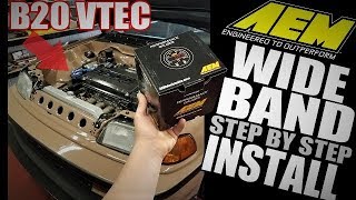 AEM Wideband Install on my B20 vtec EF hatch (AFR)