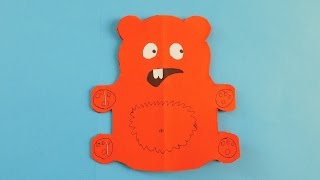 Желейный медведь валерка из бумаги блокнот своими руками / МЕДВЕДЬ С КАНАЛА ПОЗНАВАТЕЛЬ