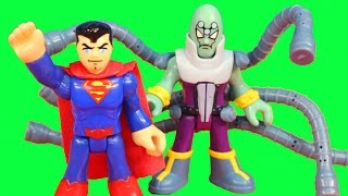 Imaginext Brainiac takes over police and space station Superman saves the day DC Superhero