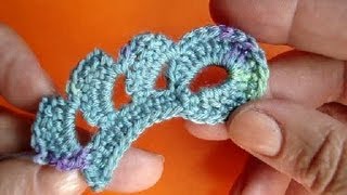 Вязание крючком Листики Урок316 Сrochet leaf tutorial