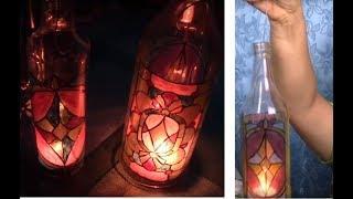 Фонарь-подсвечник из обрезанной бутылки ХоббиМаркет