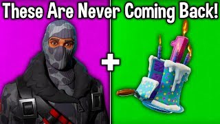 7 RARE COSMETICS NEVER RETURNING TO FORTNITE! (these skins are never coming back)