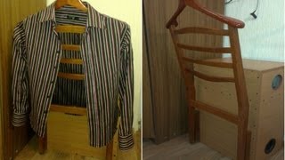 Вешалка для одежды из старого стула своими руками