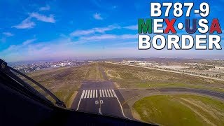 Boeing 787 Pilotsview over MEXICO-USA Border