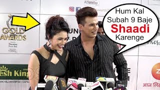 Prince Narula And Yuvika Chaudhary Funny Interview At Zee Gold Awards 2018