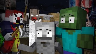 Monster School : SCARY CLOWN SURVIVAL WITH HORROR GRANNY -Minecraft Animation