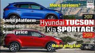 2017 Hyundai Tucson vs 2017 Kia Sportage (technical comparison)