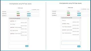 Display User Data - Chat Application using PHP Ajax Jquery - 3