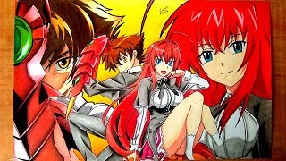 Dibujando a RIAS y ISSEI/Speed Drawing Rias and Issei/High School DxD Hero