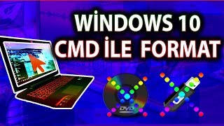 Windows 10 USB DVD Olmadan Format Atma (CMD komutu ile format)