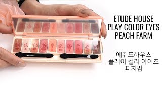 [HEILEY] 헤일리뷰 에뛰드하우스 플레이 컬러 아이즈 피치팜 발색 간단메이크업 ETUDE HOUSE PLAY COLOR EYES PEACH FARM SWATCH