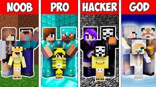 Minecraft NOOB vs PRO vs HACKER vs GOD : FAMILY LIFE CHALLENGE in Minecraft Animation