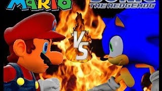 Mario Vs Sonic: Mario Blue/Sonic Red  *Fan Project*