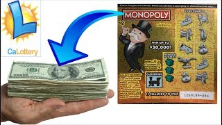 NICE WIN ON MONOPOLY SCRATCH OFF TICKETS! ?