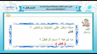 السادس الابتدائي | الفصل الدراسي الأول 1438 | لغتي | الوظيفة النحوية رفع الأسم (كان) واخواتها
