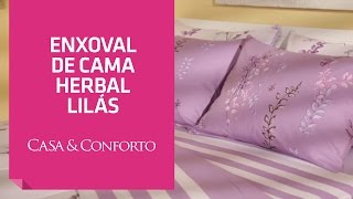 Enxoval de Cama Herbal Lilás Casa & Conforto | Shoptime
