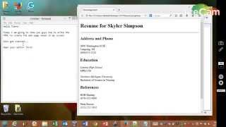 Basic HTML For Beginners(Create Resume)