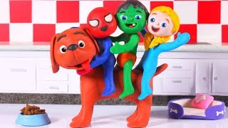 FUNNY KIDS DOG IS VERY BIG ❤ Play Doh Cartoons For Kids