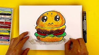 Как нарисовать БУРГЕР / Уроки рисования для детей от РыбаКит