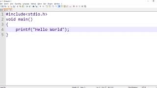 Write & run C programs in notepad++