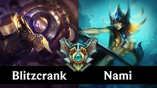 BLITZCRANK vs NAMI (SUPPORT) /// NA Master /// Patch 7.24 /// Preseason 8