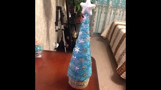 Новогодние поделки))). Ёлочка из ниток))