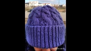 КРАСИВАЯ ЖЕНСКАЯ ШАПКА СПИЦАМИ! ЧАСТЬ №1
